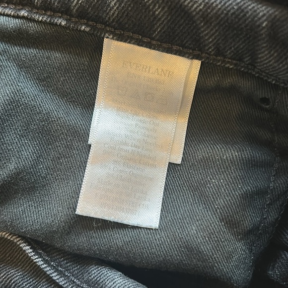 EVERLANE The Original Cheeky Jean Organic Cotton Black Pants Size 26 - Picture 8 of 9